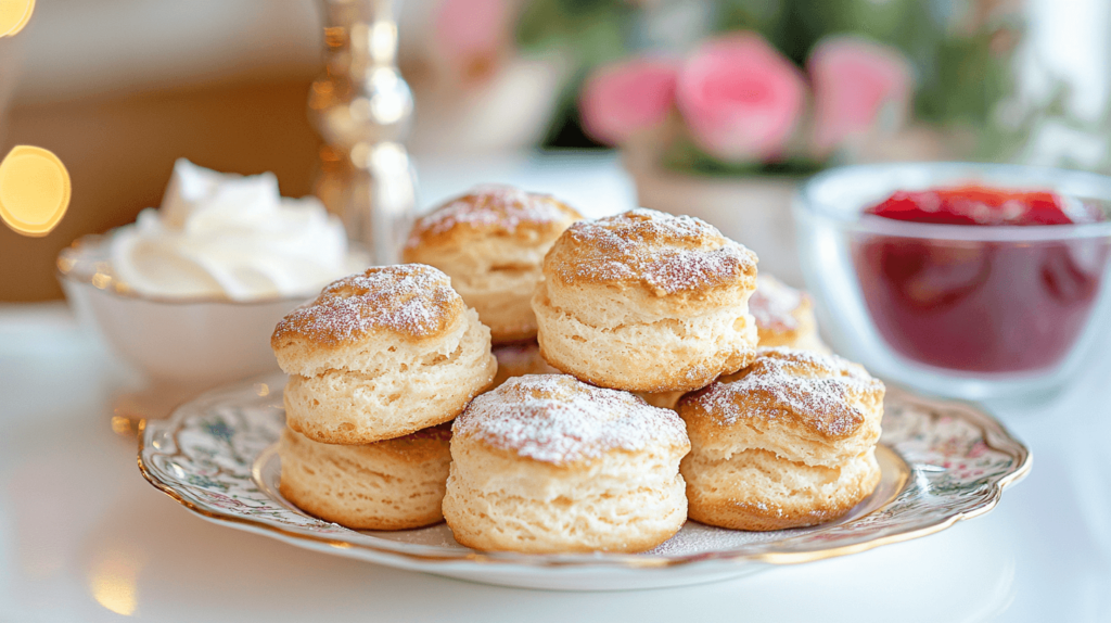 scones with cream adn jam tea party finger foods