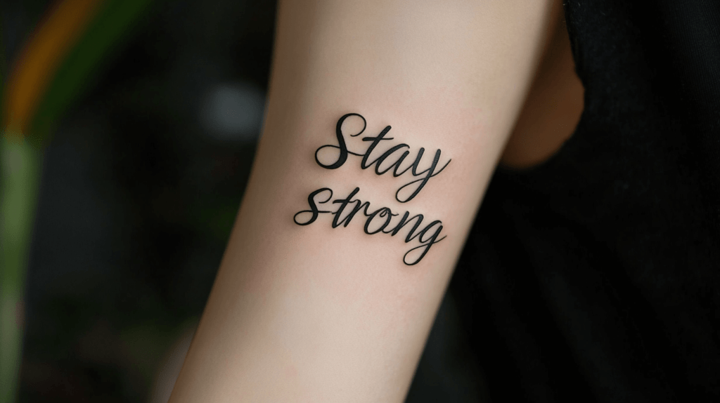 stay strong; quotes tattoos