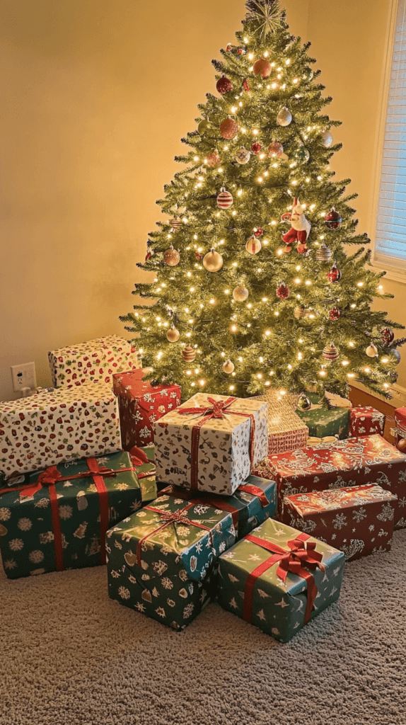 tree with presents underneath