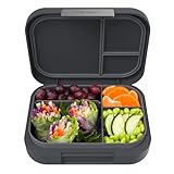 Bentgo Modern - Leak-Resistant Bento Lunch Box For Adults, Teens, & Larger Appetites; Reusable BPA-Free Meal Prep Container with 3 or 4 Compartments, Dishwasher/Microwave Safe; 44oz (Dark Gray)