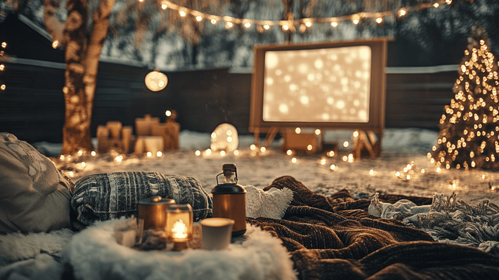 outdoor Christmas movie