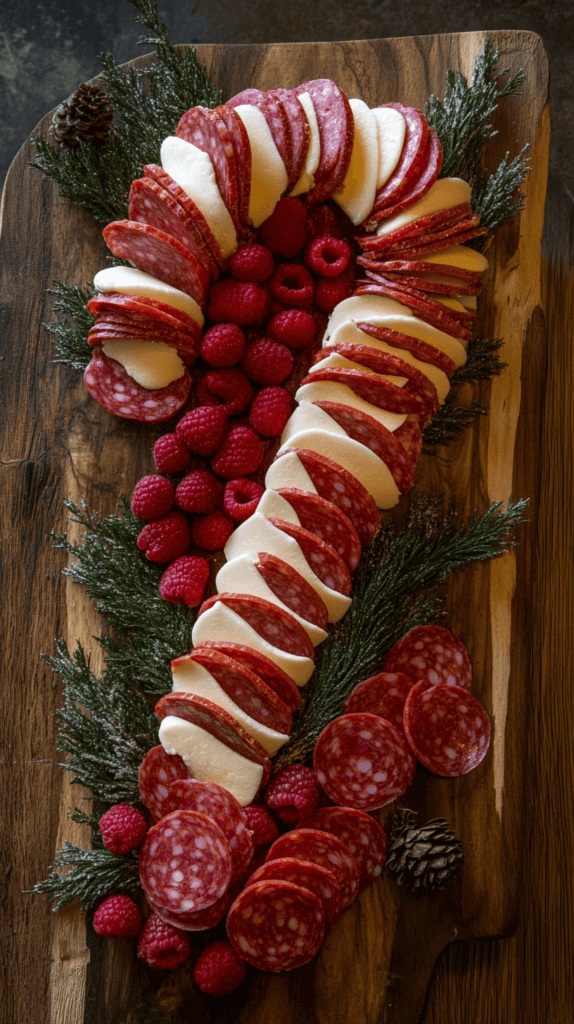 food formed into the shape and look of a candy cane