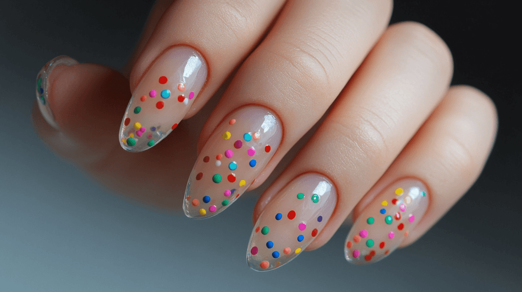 confetti nail dots