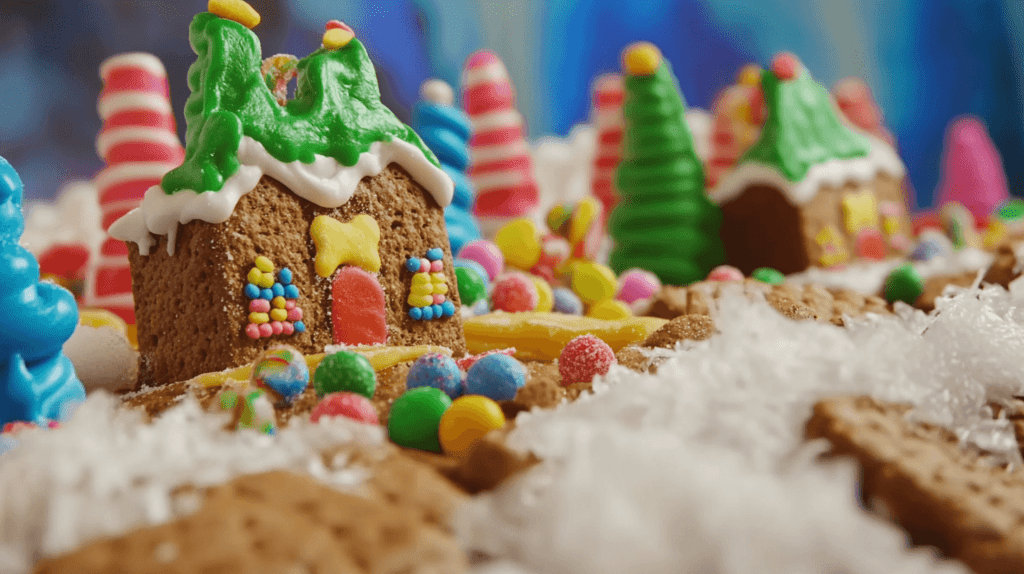 colorful gingerbread house