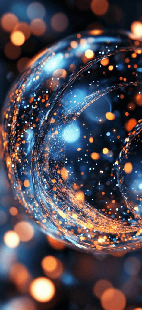 close-up of a glass ball ornament