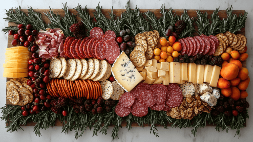 Christmas charcuterie platter long