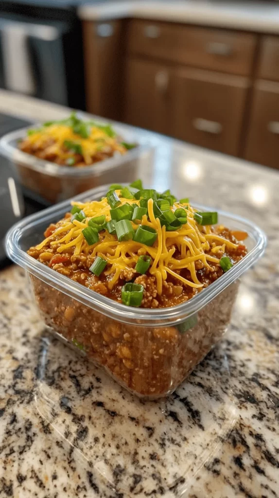 meal prep for the week chili