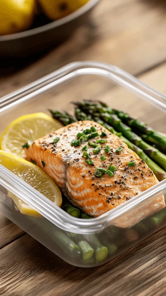 salmon and asparagus meal prep for the week