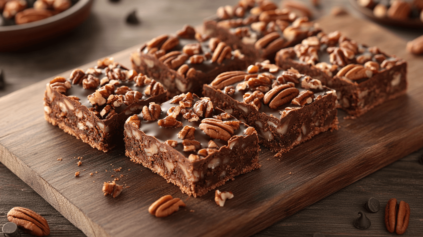 chocolate pecan bars Thanksgiving desserts