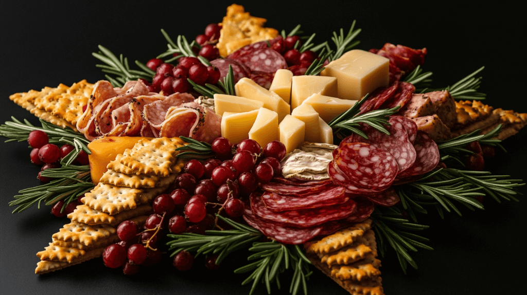 food formed into the shape of a 5-point star