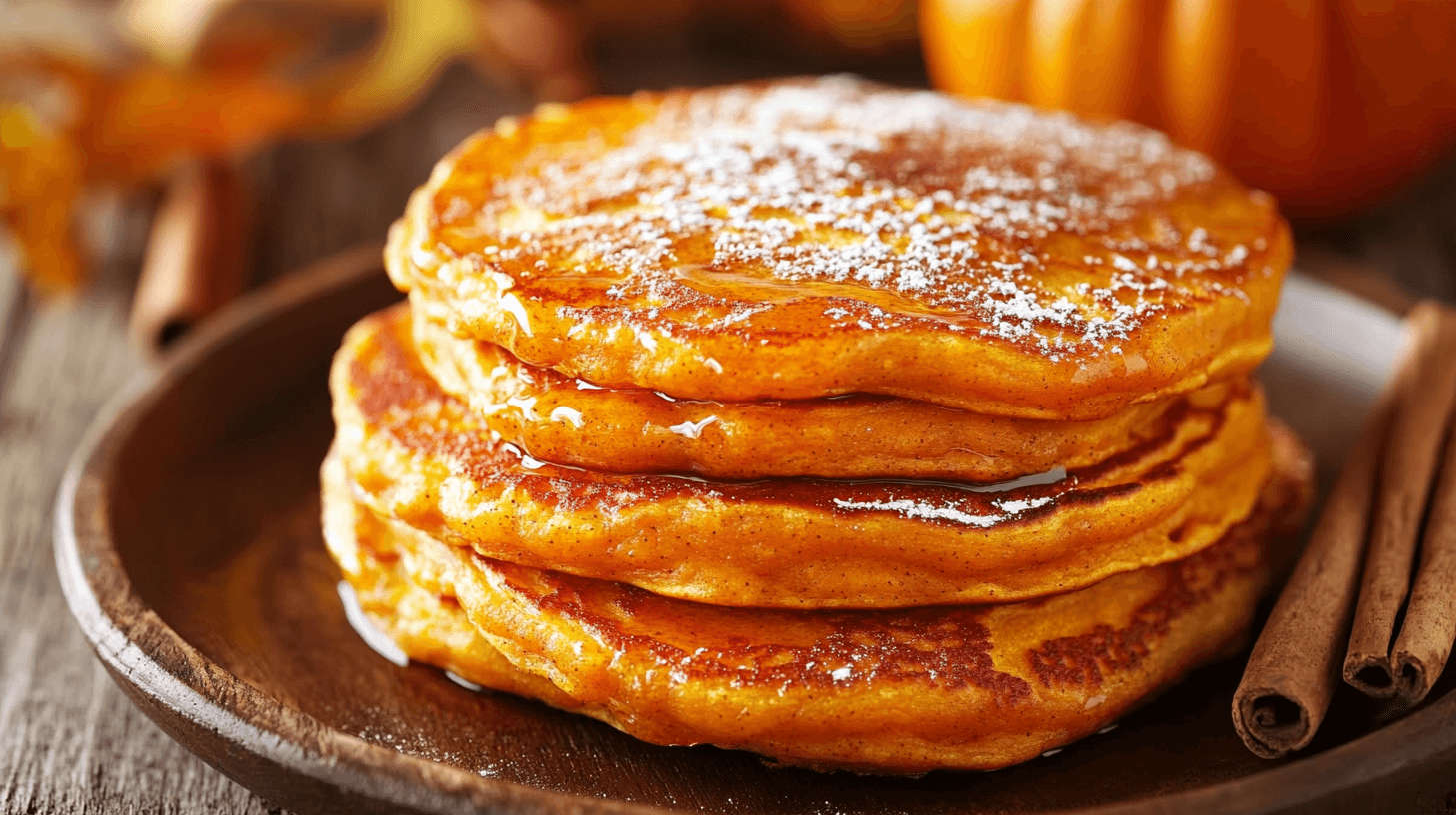 pumpkin pancake recipe with powdered sugar