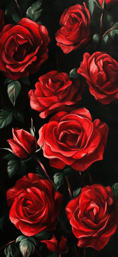 artistic red roses