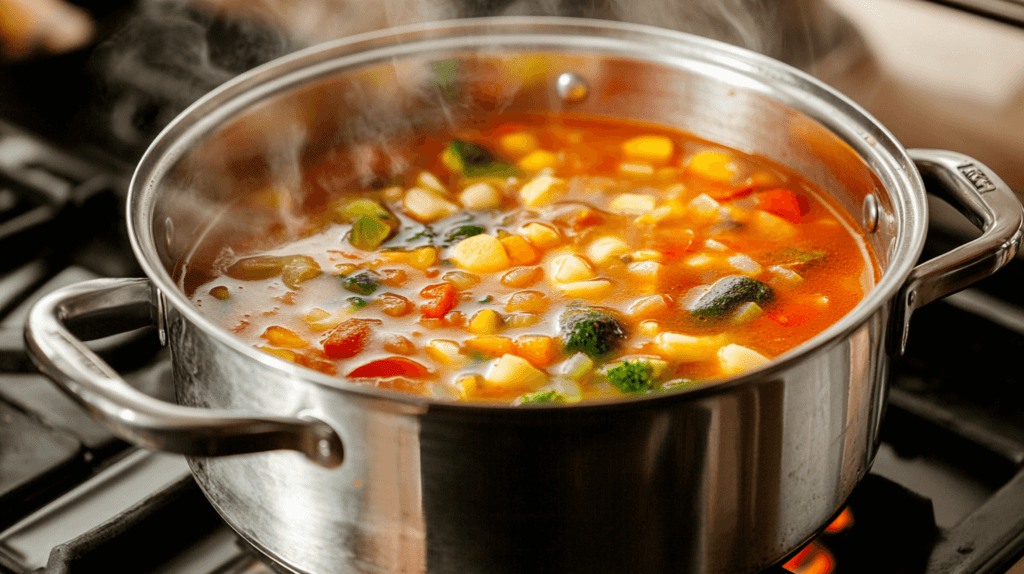 pot of vegetable soup