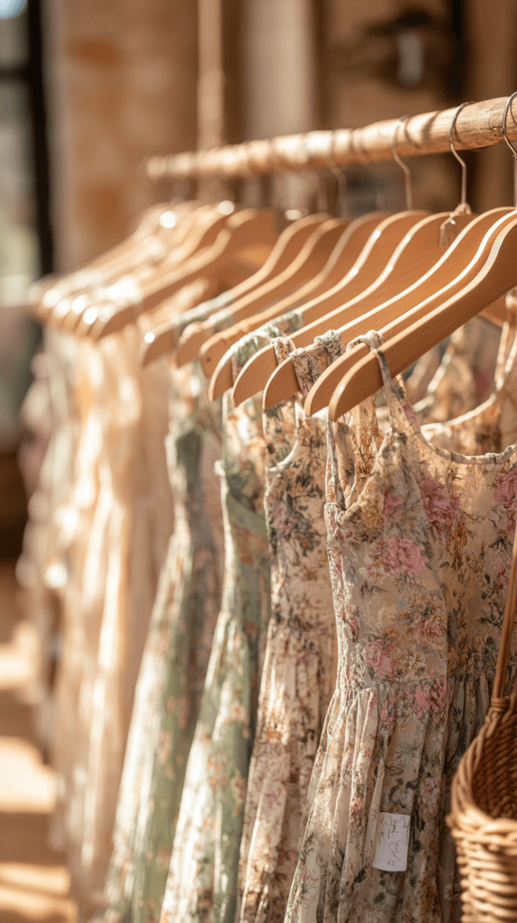 dresses on a rack