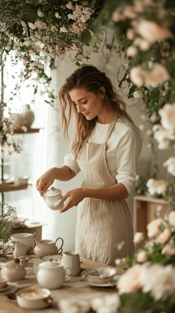 serving at a tea party