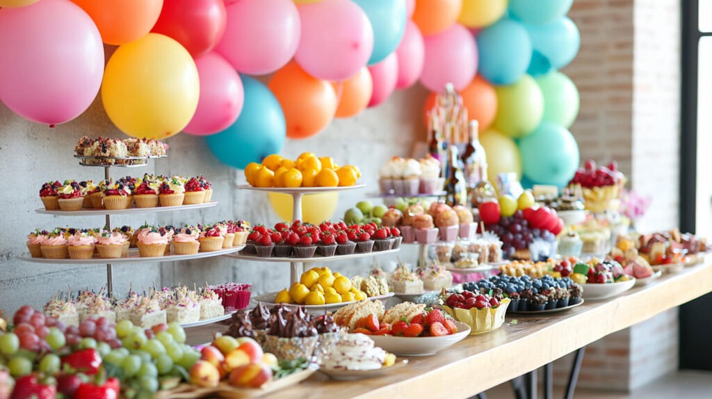 birthday party food table