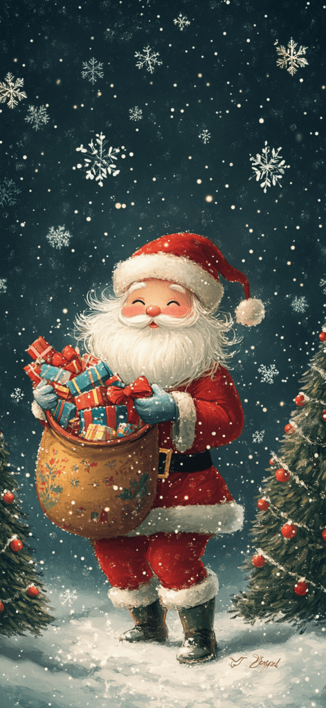 animated Santa; Christmas wallpaper designs