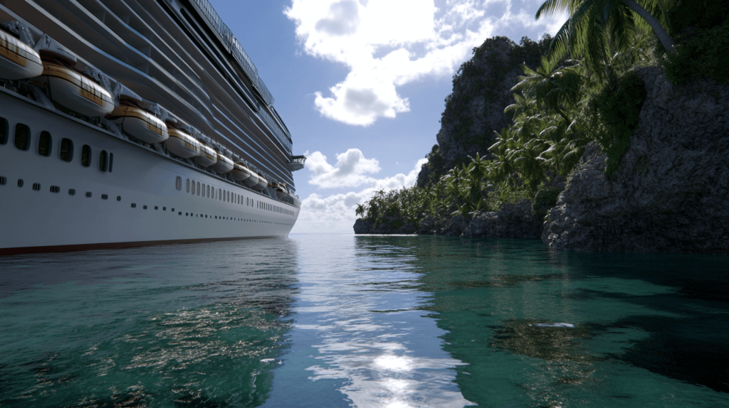 cruise ship in the water