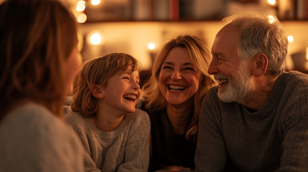 family laughing together