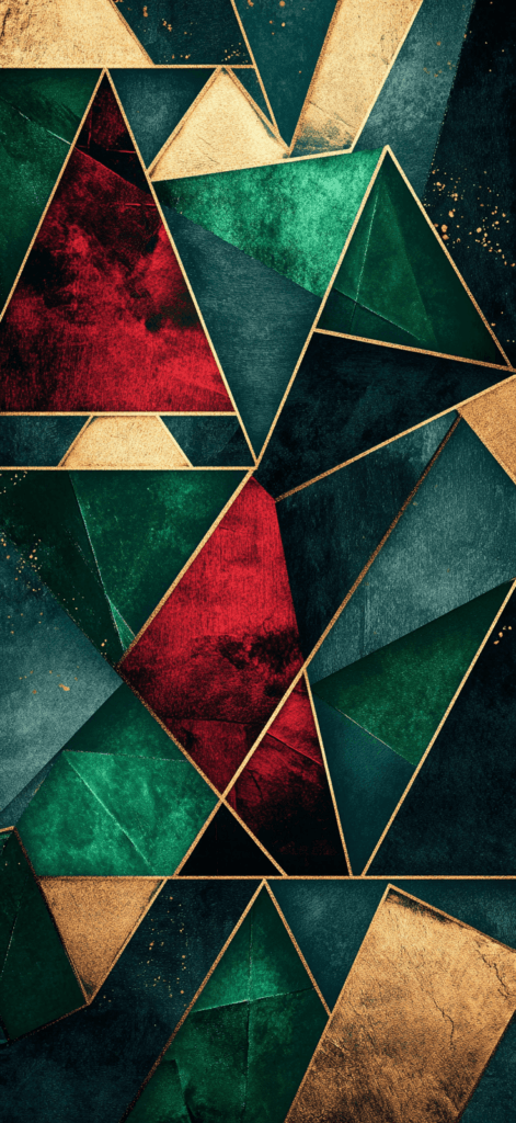 geometric Christmas wallpaper designs