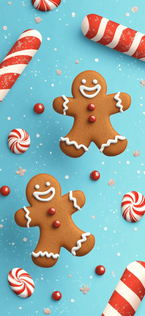 gingerbread animated Christmas wallpaper designs