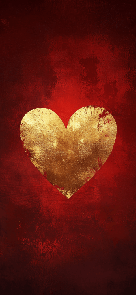 gold art heart