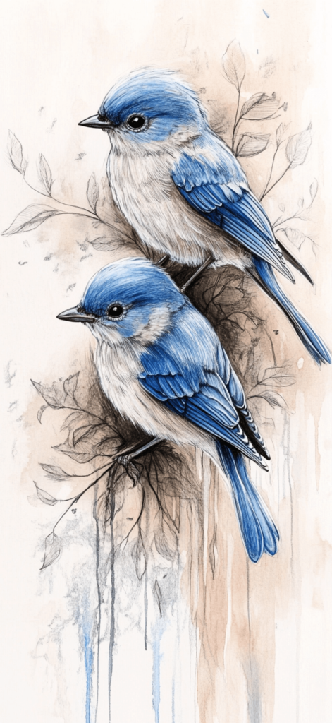 two bluebirds