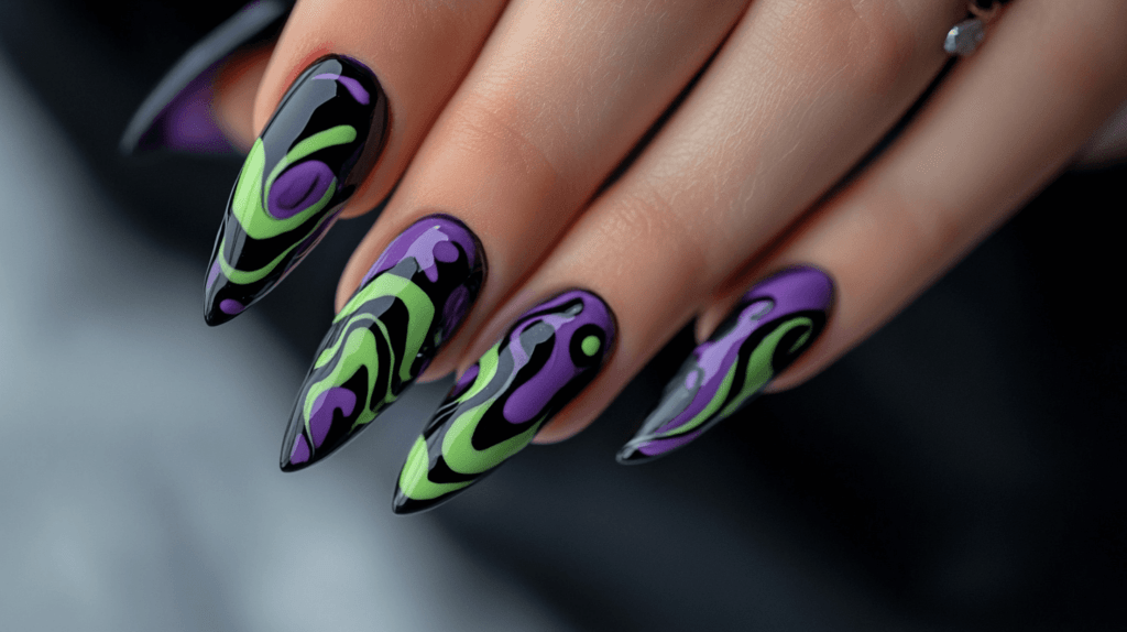 maleficent disney nail designs