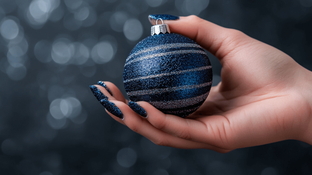 dark blue manicure