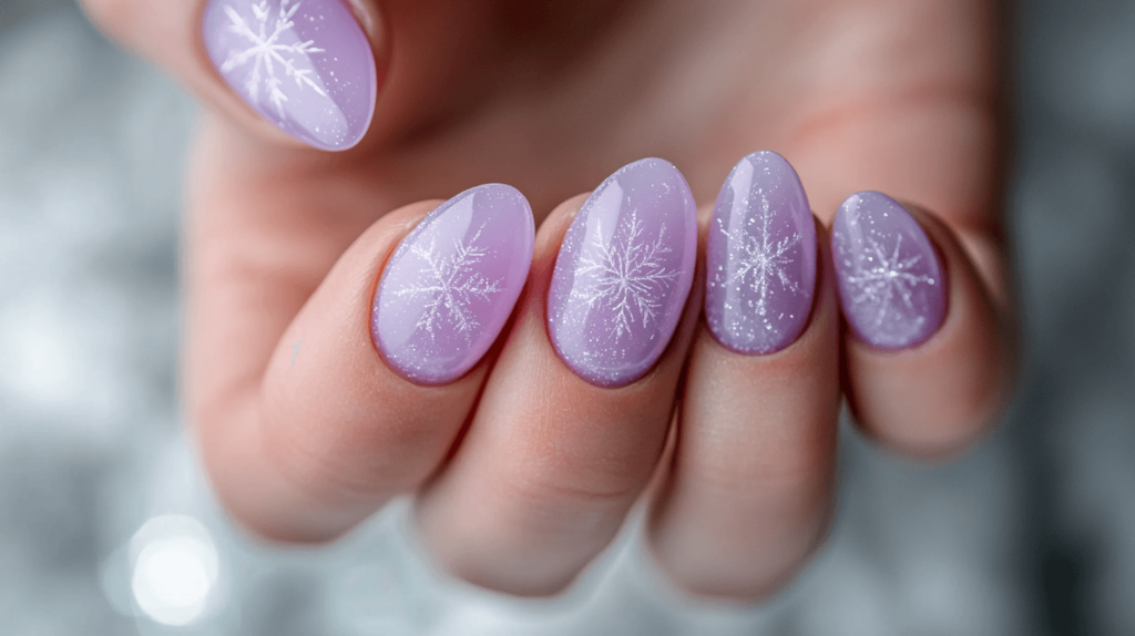 lavender winter nails