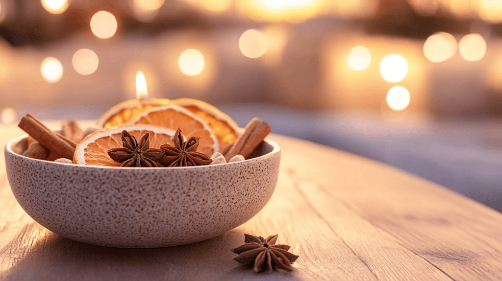 cinnamon orange bowl dried diy potpourri