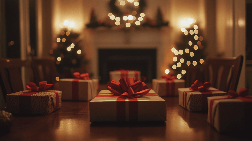 presents on a table 