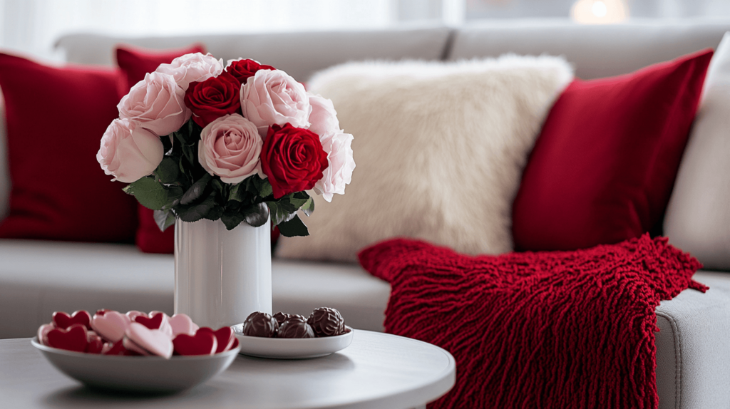 valentine decor living room couch