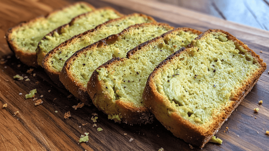 sliced avocado bread