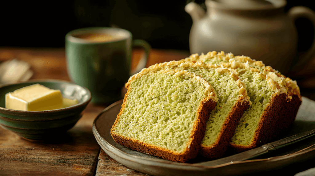 sliced avocado bread with a cup of coffee