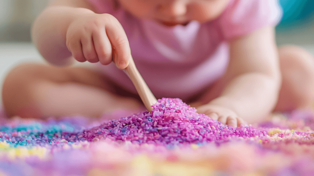 rice grains, calm-down activities for toddlers