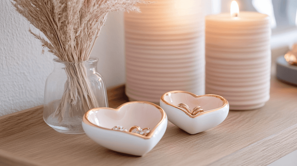 heart-shaped trinket bowls