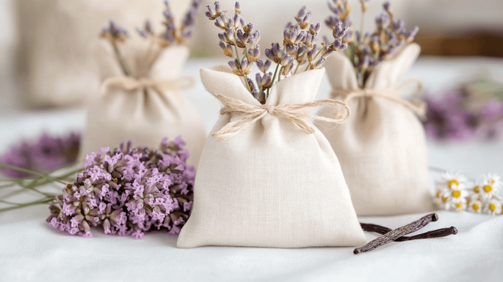 Lavender and vanilla with muslin bag