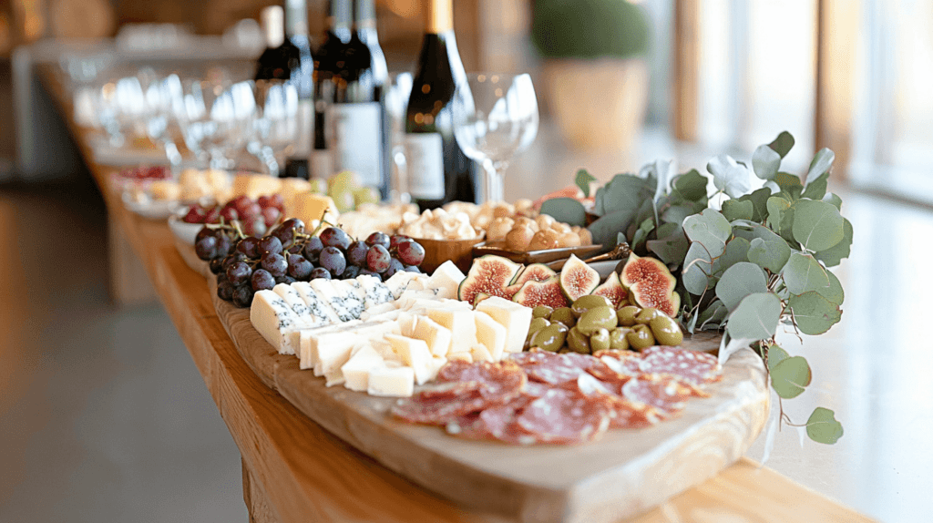 wine party charcuterie board for party