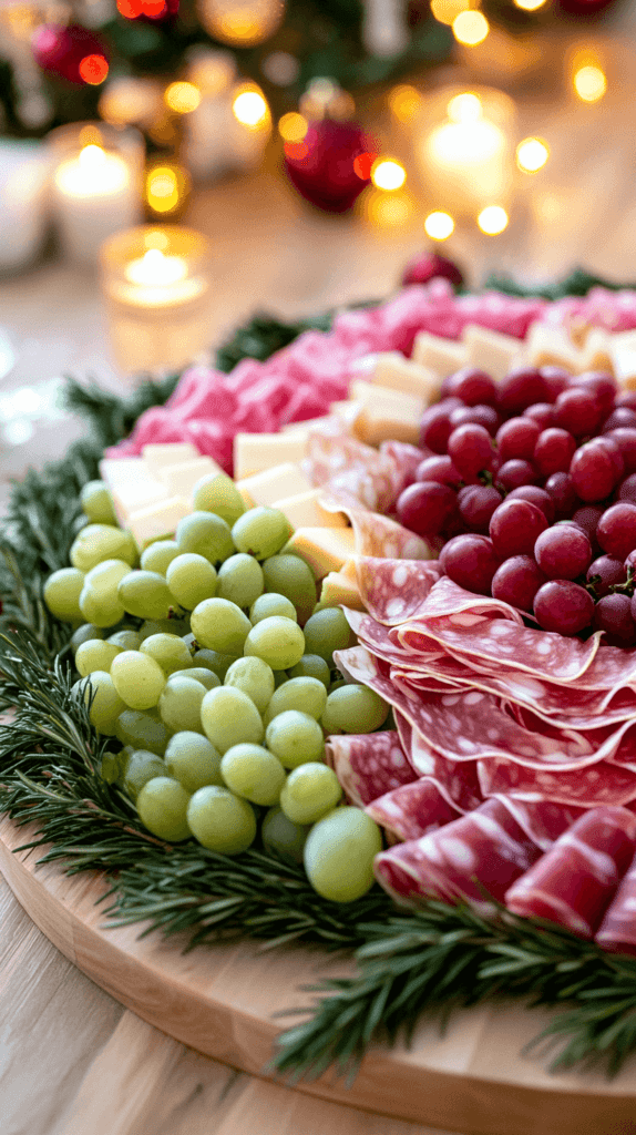 zoomed in shot of food and greenery