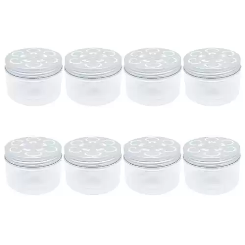 8 PCS 4oz/120ml Empty Scent Beads Storage Container with Hollow Lids Refillable Clear Small Plastic Jars Potpourri Holder for Aromatherapy Gel Air Freshener Vent Scents for Home (8 PCS 120ml)