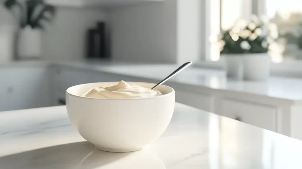 bowl of homemade mayonnaise recipe