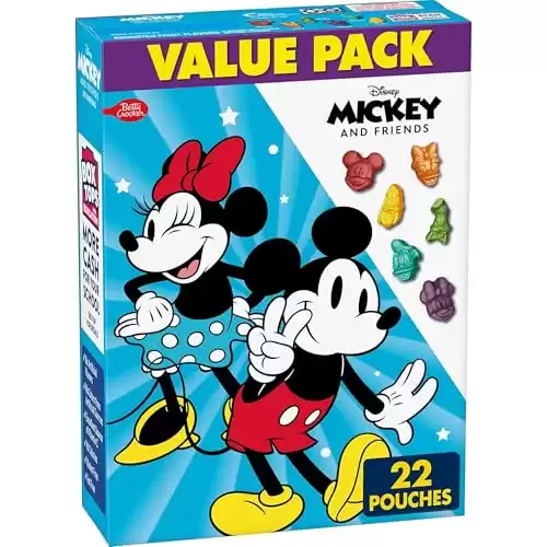 Disney Mickey and Friends Fruit Flavored Snacks, Treat Pouches, Gluten Free Snack, Value Pack, 22 Ct, 17.6 oz