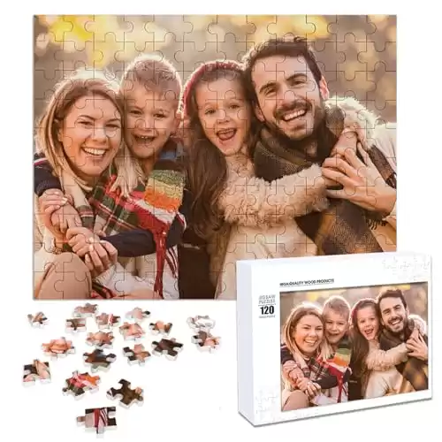 Custom Puzzle, Personalized Puzzle for Photo 120/200/300/500/1000 Pieces, Customized Jigsaw Puzzle Gift for Family, Wedding, Graduation, Pet