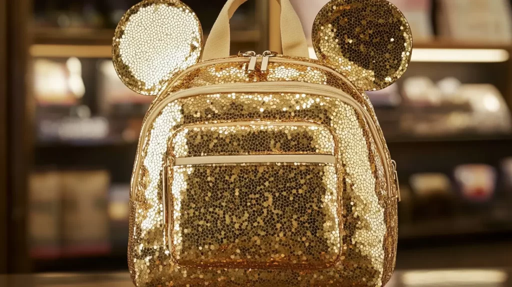 gold sequin Mickey bag