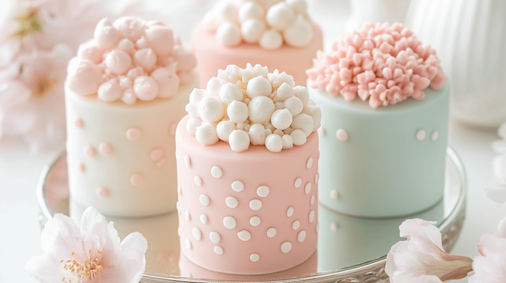 mini pastel cakes