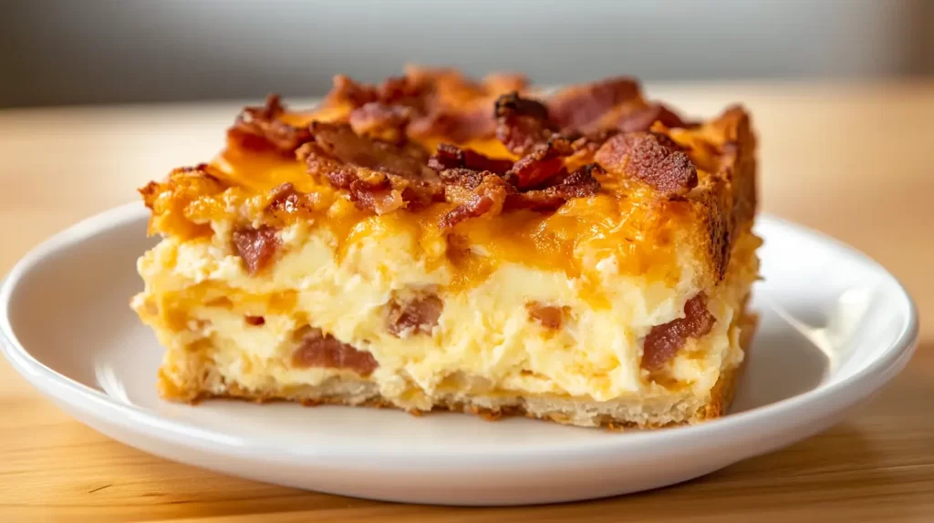 slice of bacon casserole