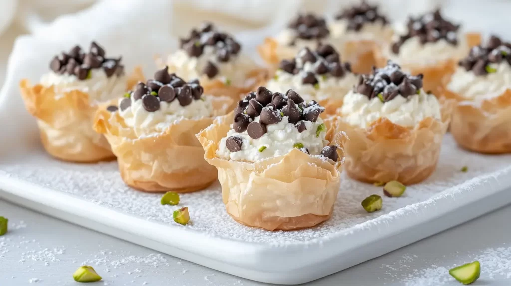 mini cannoli dessert cups