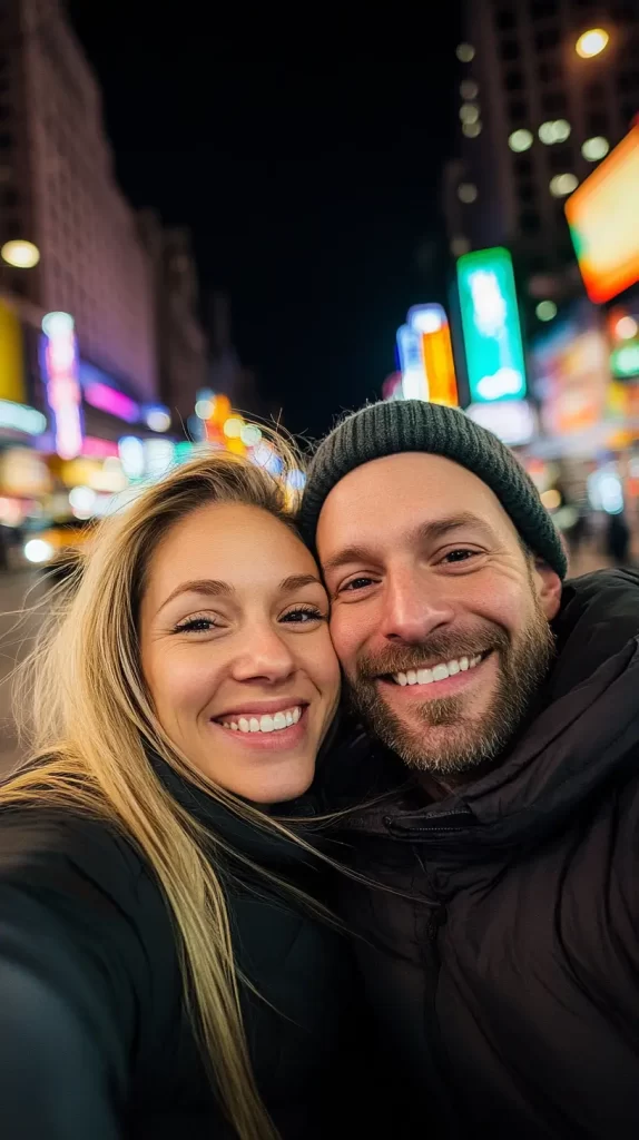 couple in the city on the street