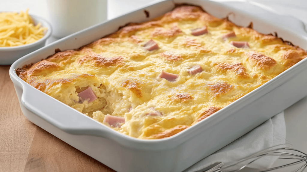 ham and cheese crescent roll breakfast casserole